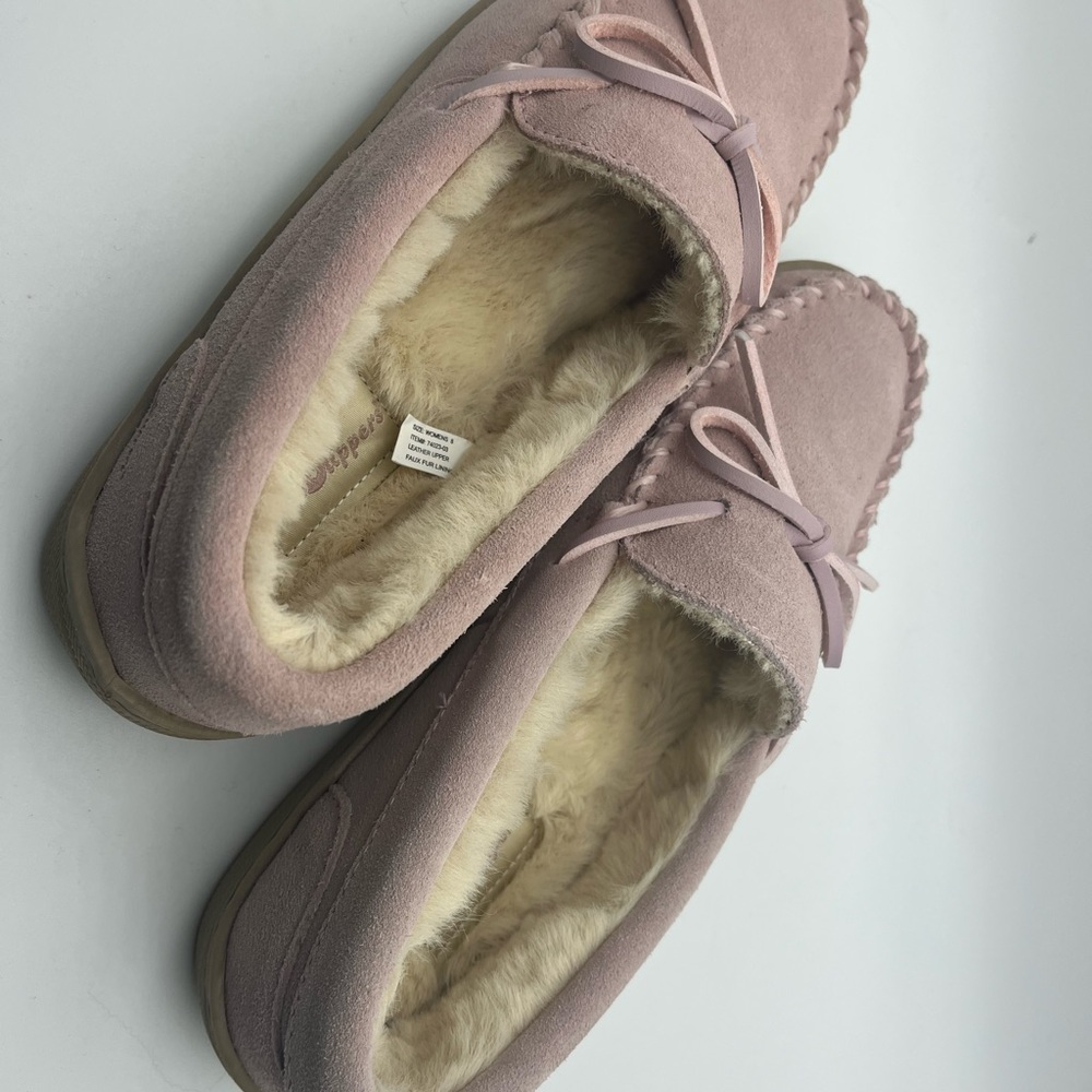 Cozy Pink Sherpa Lined Slippers